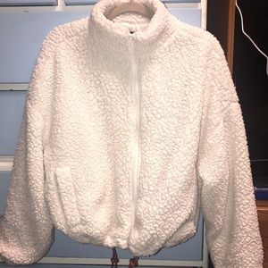 White Sherpa sweater